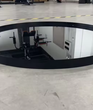 Ronde Wandspiegel met Zwart Geborsteld Metalen Frame – Luxe Badkamer- en Interieurspiegel