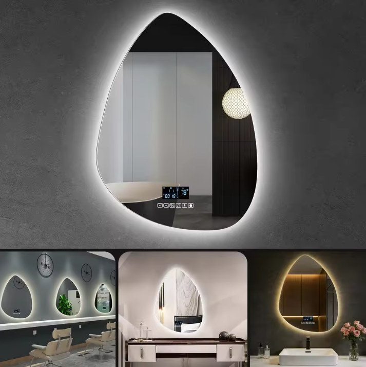 Badkamerspiegel met Verlichting en Anticondens – Slim Design 45×60 cm