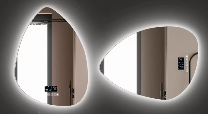 Badkamerspiegel met Verlichting en Anticondens – Slim Design 45×60 cm