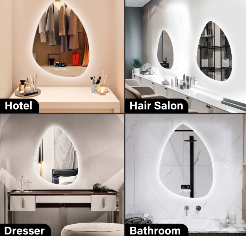 Badkamerspiegel met Verlichting en Anticondens – Slim Design 45×60 cm