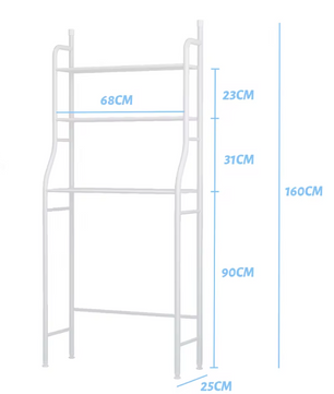 3-Laags Vrijstaand Toiletopbergrek – Badkamer Organisatie Rek