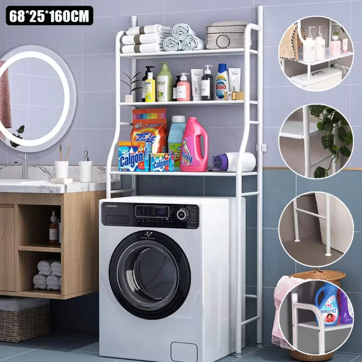 3-Laags Vrijstaand Toiletopbergrek – Badkamer Organisatie Rek