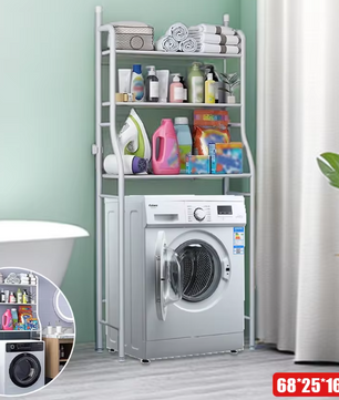 3-Laags Vrijstaand Toiletopbergrek – Badkamer Organisatie Rek