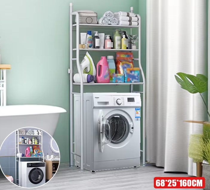 3-Laags Vrijstaand Toiletopbergrek – Badkamer Organisatie Rek