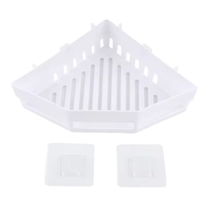 Driehoek Badkamer Hoekplank – Kunststof Douche Organizer