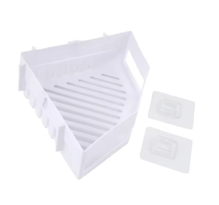 Driehoek Badkamer Hoekplank – Kunststof Douche Organizer