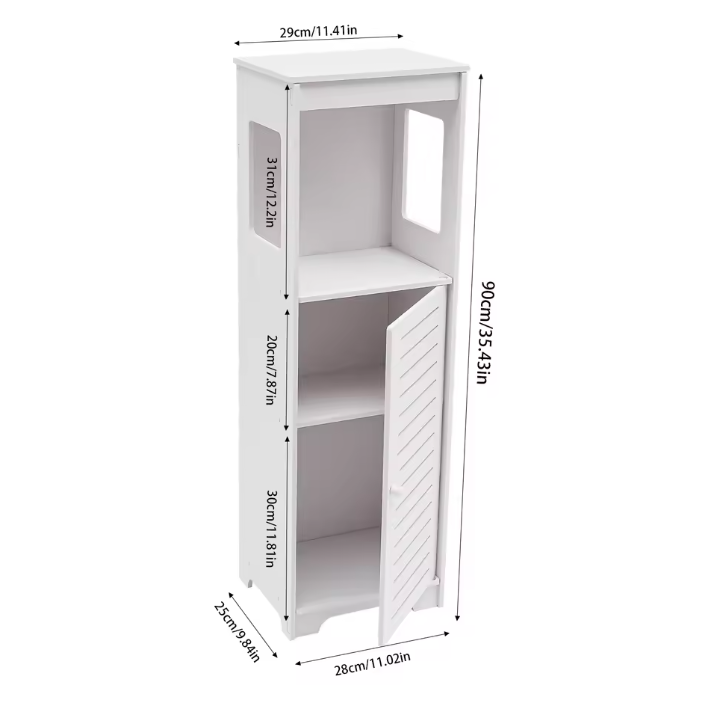 Moderne Badkameropbergkast van PVC – 4-Laags en Geventileerd