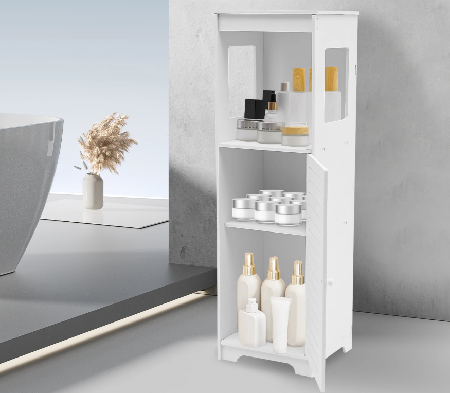 Moderne Badkameropbergkast van PVC – 4-Laags en Geventileerd