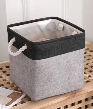 Linnen Opbergmand voor Wasgoed – Vierkante Wasmand met Grote Capaciteit