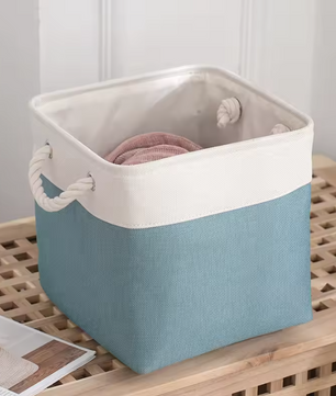 Linnen Opbergmand voor Wasgoed – Vierkante Wasmand met Grote Capaciteit