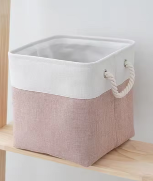 Linnen Opbergmand voor Wasgoed – Vierkante Wasmand met Grote Capaciteit