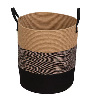 Opvouwbare Wasmand van Katoenen Touw met Handgrepen – 50 cm Hoog