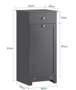 Wasmeubel met Uitklapbare Waszak en Lade – Compacte Waskast