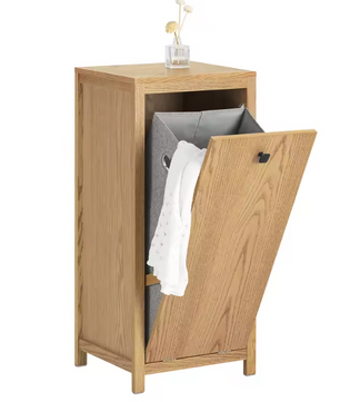 Wasmeubel met Uitklapbare Waszak – Smalle Waskast voor Badkamer