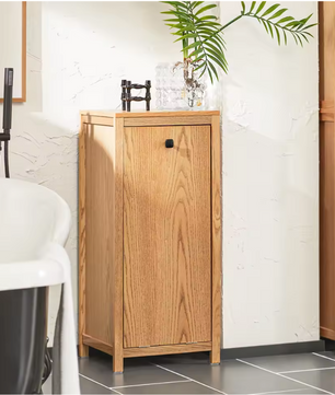 Wasmeubel met Uitklapbare Waszak – Smalle Waskast voor Badkamer