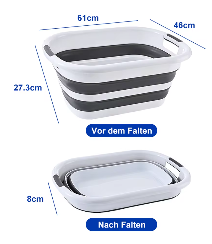 Opvouwbare Wasmand / Wasbak – Grote Inhoud, Compact en Draagbaar