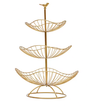 3-Laags Metalen Fruitmand – Fruitschaal en Opbergmand voor Keuken en Tafel