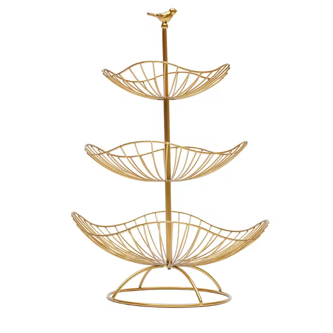 3-Laags Metalen Fruitmand – Fruitschaal en Opbergmand voor Keuken en Tafel