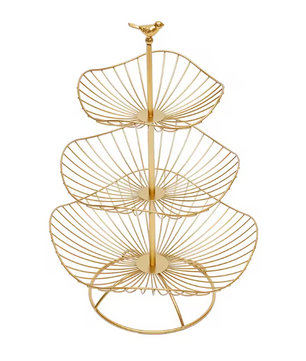 3-Laags Metalen Fruitmand – Fruitschaal en Opbergmand voor Keuken en Tafel