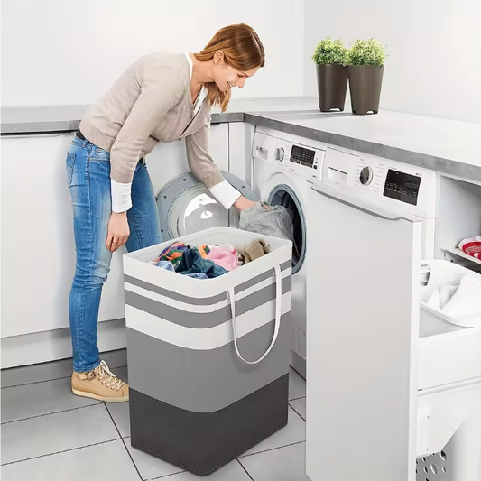 Grote Wasmand 75L met Handgrepen – Opvouwbare Opbergmand