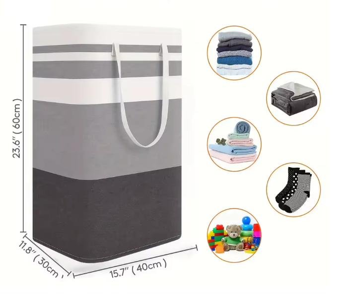 Grote Wasmand 75L met Handgrepen – Opvouwbare Opbergmand