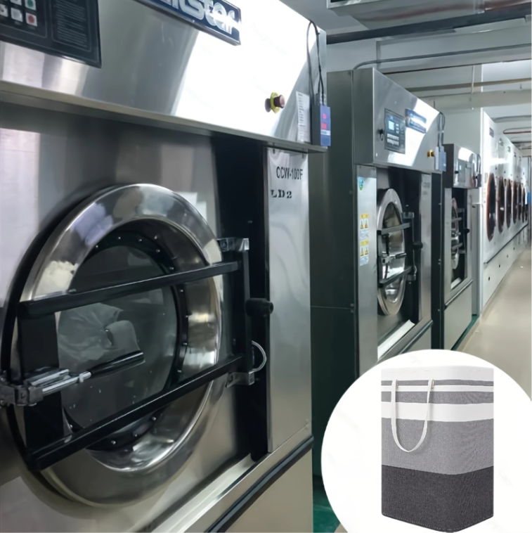 Grote Wasmand 75L met Handgrepen – Opvouwbare Opbergmand