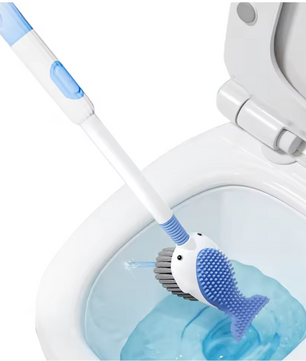 Wandtoiletborstel met Walvis Design – Met Houder en Doseerfunctie