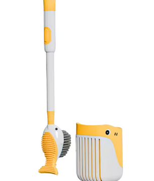 Wandtoiletborstel met Walvis Design – Met Houder en Doseerfunctie