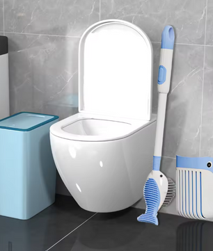 Wandtoiletborstel met Walvis Design – Met Houder en Doseerfunctie