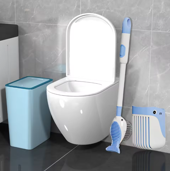 Wandtoiletborstel met Walvis Design – Met Houder en Doseerfunctie
