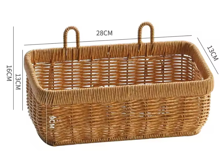 Handgevlochten Wandmand – Decoratieve Opbergmand voor Keuken, Woonkamer en Tuin