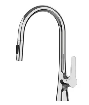 Uittrekbare Keukenkraan met Draaibare Uitloop – Mengkraan voor Warm en Koud Water, Dekmontage