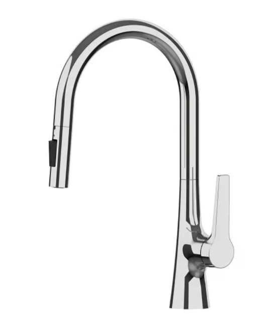 Uittrekbare Keukenkraan met Draaibare Uitloop – Mengkraan voor Warm en Koud Water, Dekmontage