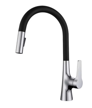 Uittrekbare Keukenkraan met Draaibare Uitloop – Mengkraan voor Warm en Koud Water, Dekmontage