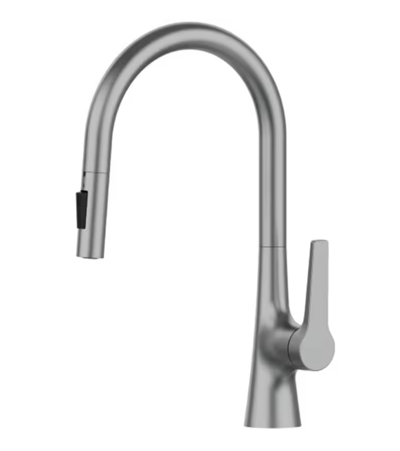 Uittrekbare Keukenkraan met Draaibare Uitloop – Mengkraan voor Warm en Koud Water, Dekmontage