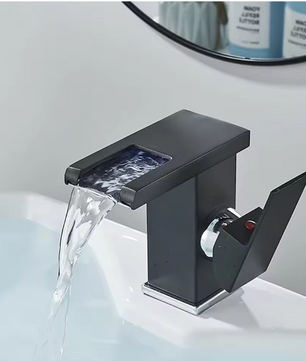 LED Waterval Wastafelkraan – Mengkraan Warm en Koud, Dekmontage