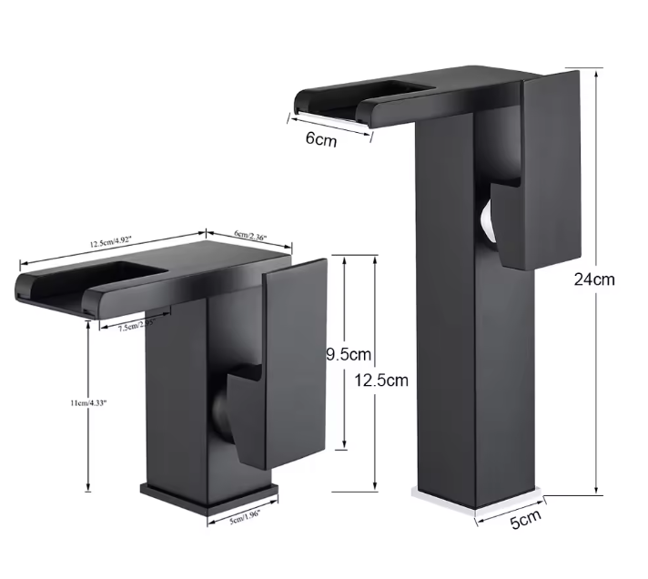 LED Waterval Wastafelkraan – Mengkraan Warm en Koud, Dekmontage