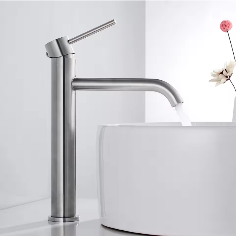 Wastafelkraan Mengkraan Warm en Koud – Dekmontage, RVS Design
