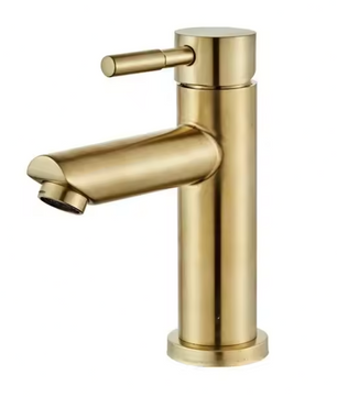 Wastafelkraan Mengkraan Warm en Koud – Geborsteld Goud, RVS
