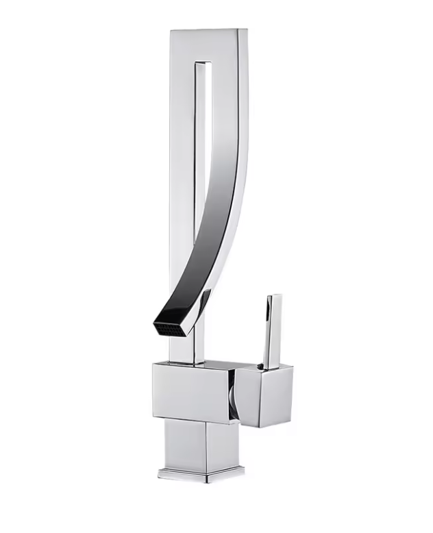 Waterval Wastafelkraan Mengkraan Warm en Koud – Messing, Eengreeps