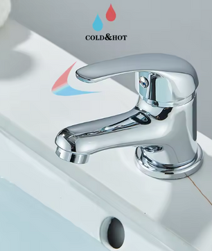 Chromen Wastafelkraan Mengkraan Warm en Koud – Dekmontage