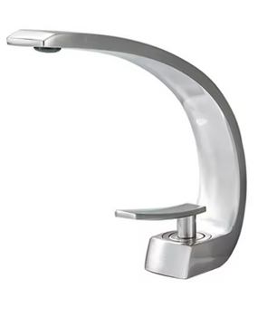 Messing Wastafelkraan Mengkraan Warm en Koud – Gebogen Design