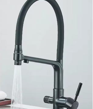 RVS Drinkwater Keukenkraan met Dubbele Uitloop – Mengkraan