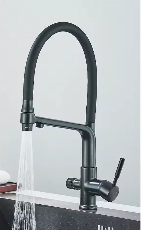 RVS Drinkwater Keukenkraan met Dubbele Uitloop – Mengkraan