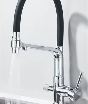 RVS Drinkwater Keukenkraan met Dubbele Uitloop – Mengkraan