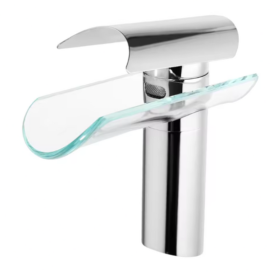 Waterval Wastafelkraan – Messing Mengkraan met Warm en Koud Water