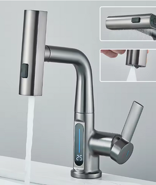 Digitale Waterval Wastafelkraan – Mengkraan met Temperatuurdisplay