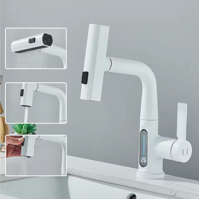 Digitale Waterval Wastafelkraan – Mengkraan met Temperatuurdisplay