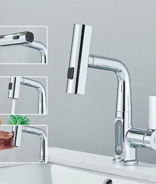 Digitale Waterval Wastafelkraan – Mengkraan met Temperatuurdisplay