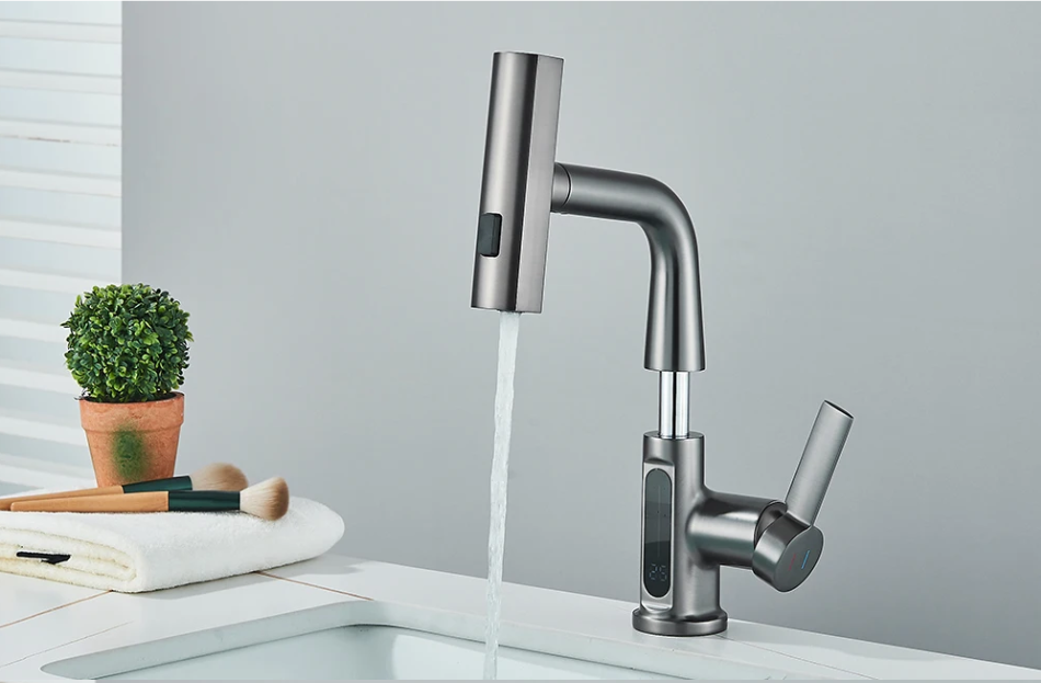 Digitale Waterval Wastafelkraan – Mengkraan met Temperatuurdisplay